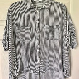 Carly Jean Los Angeles Striped Blouse